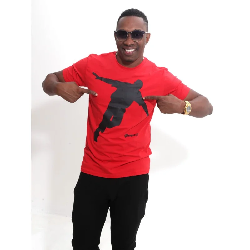 comfortable and cool short sleeve shirts for summer -djbravo47 Men's Red - Celebration Black T-shirt