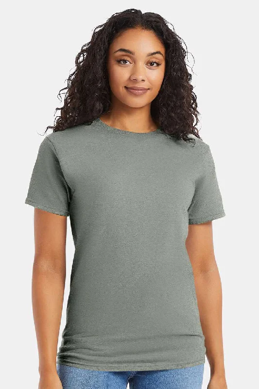 men’s versatile short sleeve shirts for any season -Hanes Mens ComfortSoft Short Sleeve Crewneck T-Shirt - Stonewashed Green