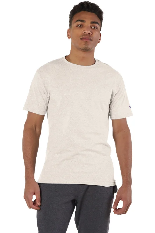 men’s comfortable short sleeve t-shirts for daily wear -Champion Mens Short Sleeve Crewneck T-Shirt - Heather Oatmeal - Closeout