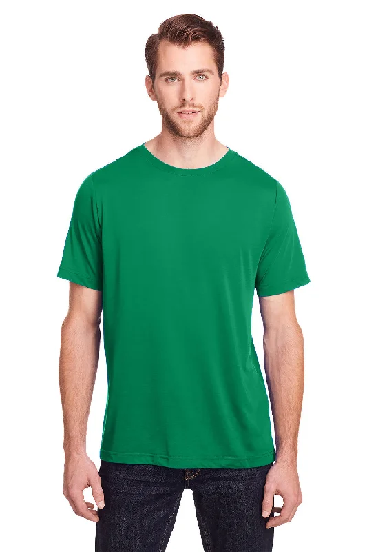 versatile short sleeve shirts for hot summer days -Core 365 Mens Fusion ChromaSoft Performance Moisture Wicking Short Sleeve Crewneck T-Shirt - Kelly Green