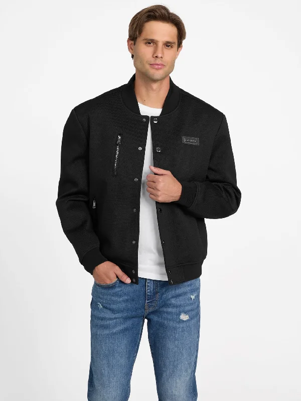 Men's adjustable windbreaker jackets-Alessio Faux-Fur Lined Flight Jacket