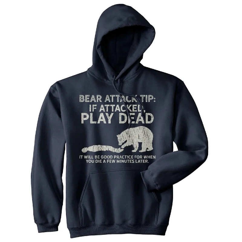 Men’s lightweight urban pullover-Bear Attack Tip Hoodie