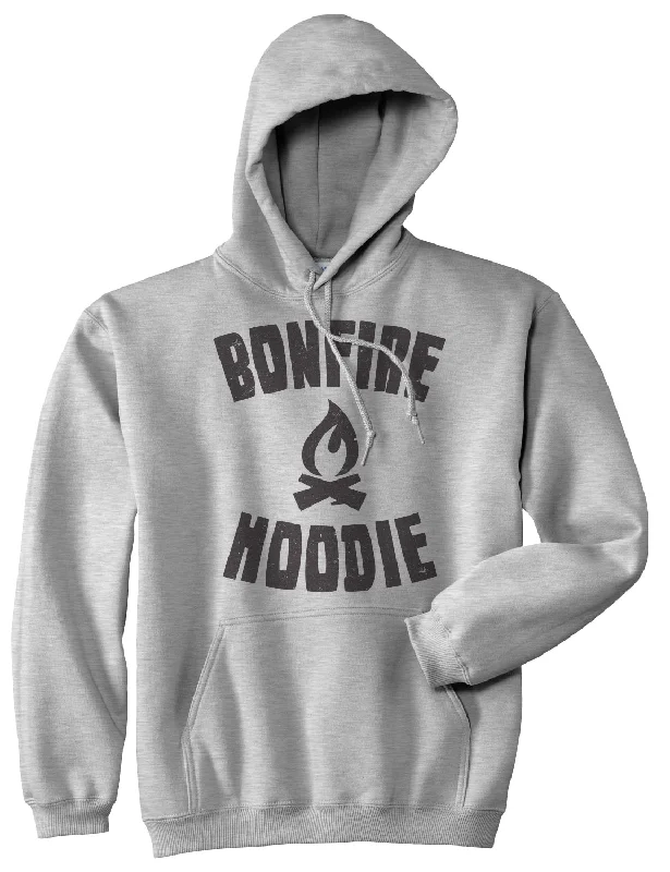 Men’s comfy navy pullover-Bonfire Hoodie Funny Camping Outdoor Summer Vacation Unisex Sweater Hoodie