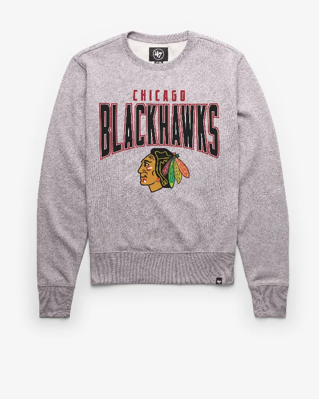 Men’s durable sport pullover-CHICAGO BLACKHAWKS TEAM ELEMENTS ARCH '47 HEADLINE CREW