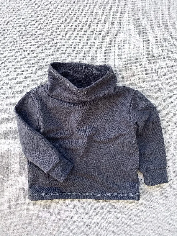 Hoodie for morning outings men-cowl neck organic french terry sweatshirt in graphite