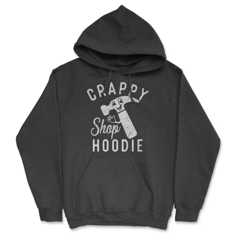 Hoodie with graphic texture men-Crappy Shop Hoodie Unisex Hoodie Funny Mechanic Graphic Hooded Sweatshirt