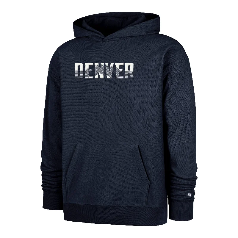 Hoodie for outdoor lounging men-DENVER NUGGETS CITY EDITION DOUBLE CROSSOVER '47 FOUNDATION HOOD