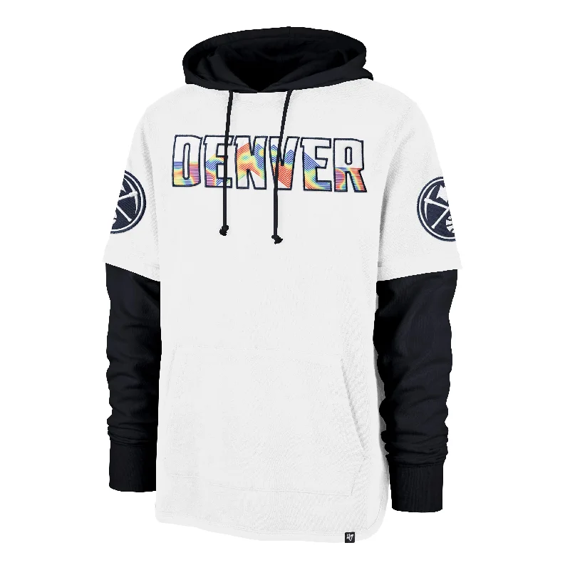 Men’s casual navy hoodie-DENVER NUGGETS CITY EDITION TRIFECTA '47 SHORTSTOP HOOD