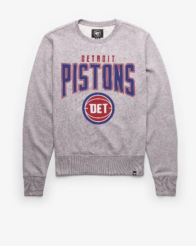 Hoodie with graphic hem men-DETROIT PISTONS TEAM ELEMENTS ARCH '47 HEADLINE CREW