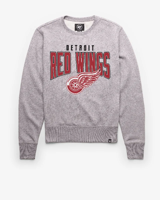 Men’s stylish white hoodie-DETROIT RED WINGS TEAM ELEMENTS ARCH '47 HEADLINE CREW