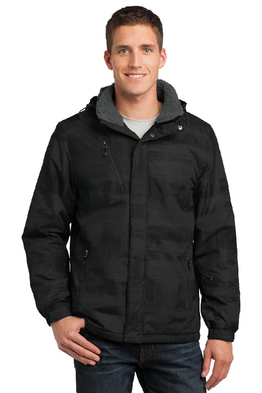 Men's patched denim jackets-Port Authority Brushstroke Print Insulated Jacket. J320