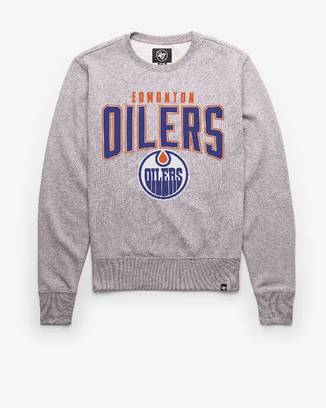 Men’s soft navy pullover-EDMONTON OILERS TEAM ELEMENTS ARCH '47 HEADLINE CREW