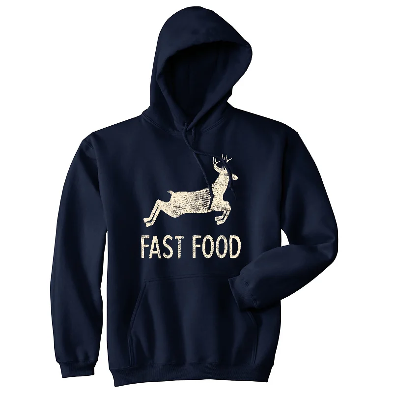 Men’s slim-fit grey hoodie-Fast Food Hoodie