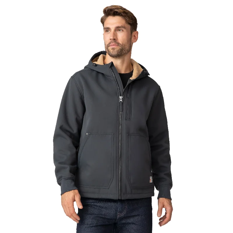 Men's sporty bomber jackets-Free Country Men's Wind River Burly Canvas Softshell Jacket