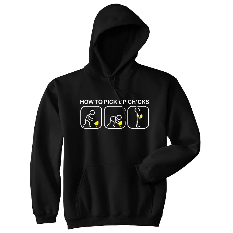 Hoodie with vintage hem men-How to Pick Up Chicks Hoodie