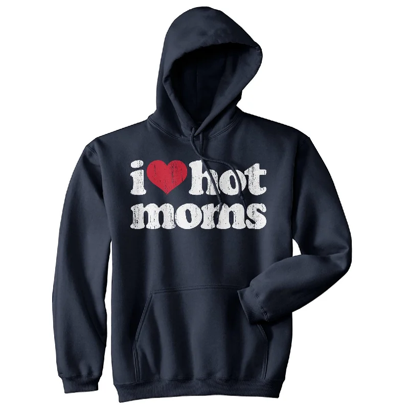 Men’s slim street pullover-I Heart Hot Moms Hoodie