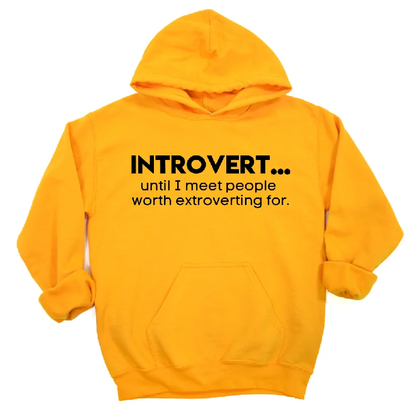 Hoodie with urban pattern men-Introverted Extrovert Unisex Hoodie