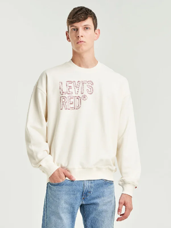 Men’s warm white pullover-Men's Graphic Crewneck Sweatshirt