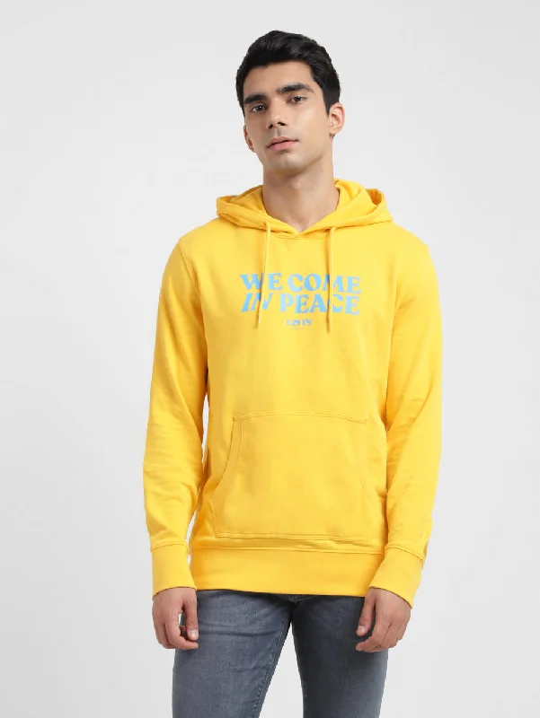 Hoodie for morning vibes men-Men's Printed Hooded Sweatshirt