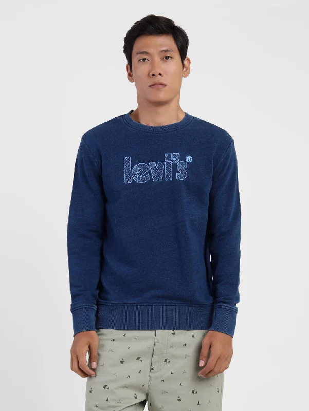 Men’s comfy street pullover-Men's Brand Logo Crew Neck Sweatshirt