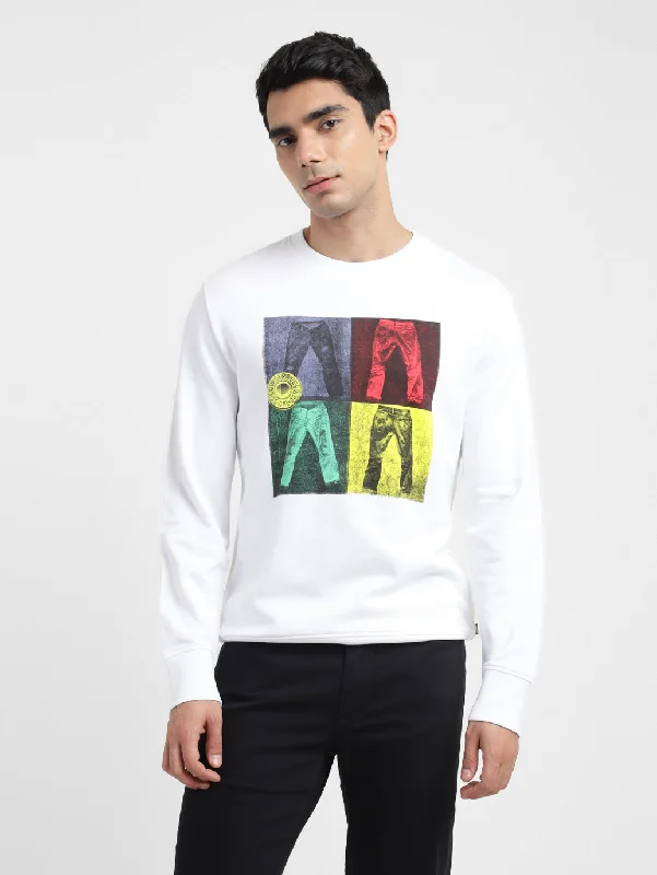 Men’s soft sporty pullover-Men's Graphic Print Crew Neck Sweatshirt