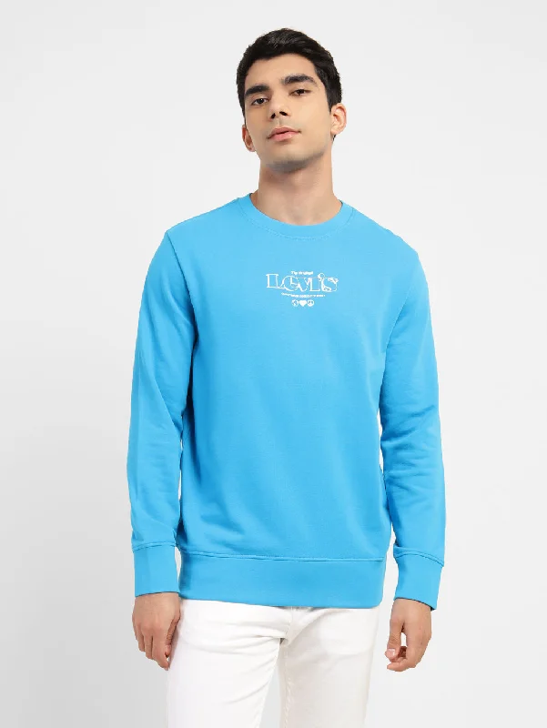 Men’s premium sporty hoodie-Men's Brand Logo Crew Neck Sweatshirt