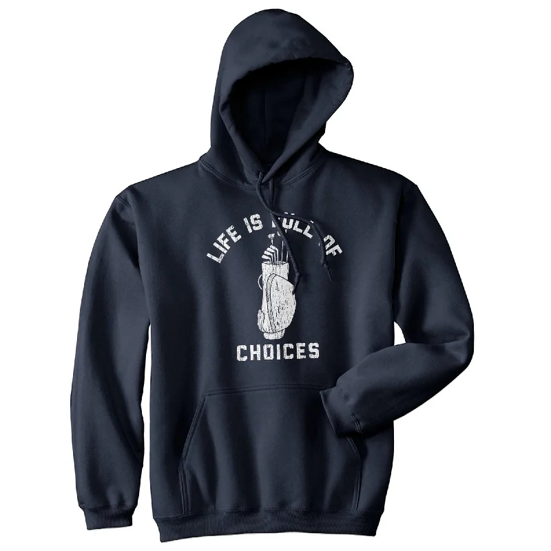 Men’s trendy white hoodie-Life Is Full of Choices Hoodie