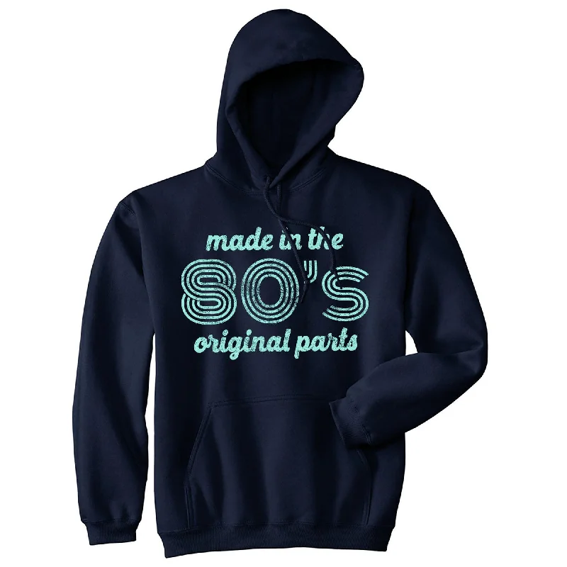 Men’s warm sporty pullover-Made In The 80s Original Parts Hoodie