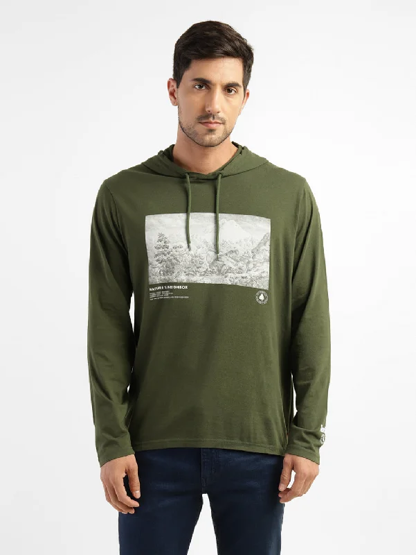 Hoodie for urban vibes men-Men's Graphic Print Hooded Sweatshirt