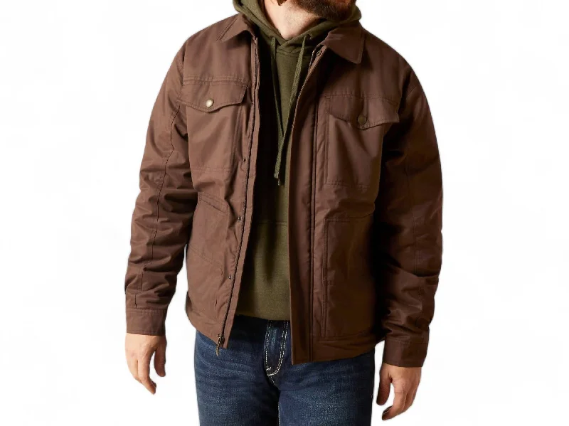 Men's tactical parka jackets-Men's Grizzly 2.0 Canvas Conceal And Carry Jacket In Bracken