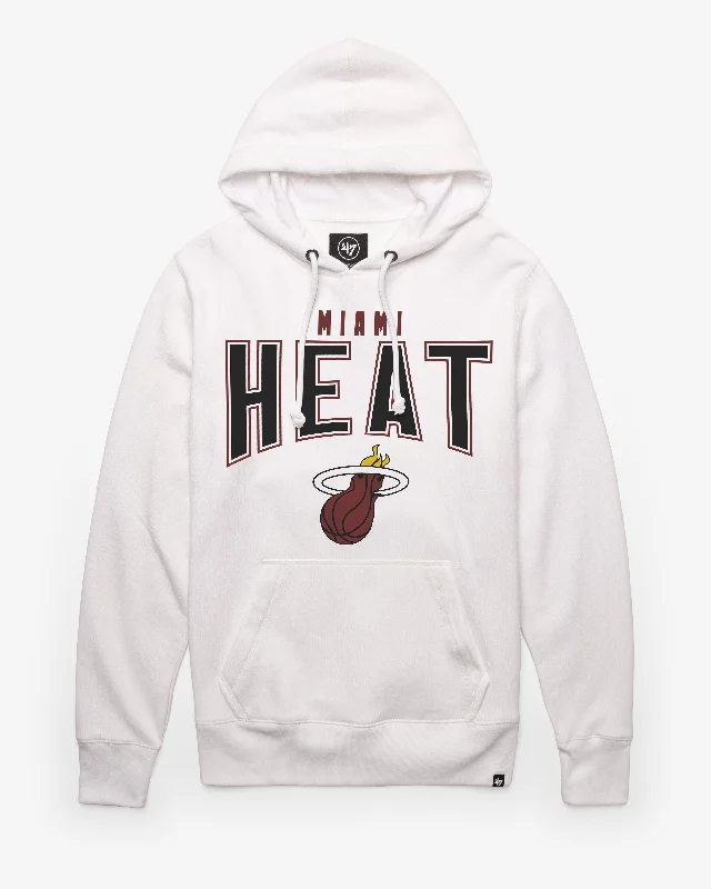 Hoodie with retro design men-MIAMI HEAT TEAM ELEMENTS ARCH '47 HEADLINE HOOD