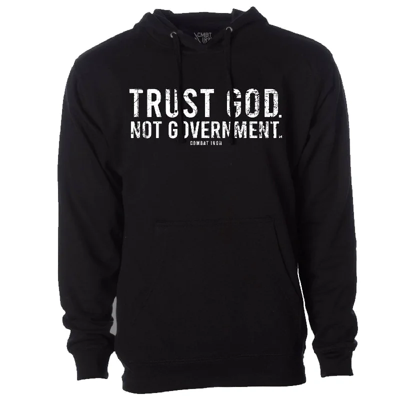 Hoodie for outdoor strolls men-Trust God. Not Government. Men's Hoodie