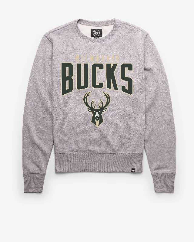 Hoodie for street lounging men-MILWAUKEE BUCKS TEAM ELEMENTS ARCH '47 HEADLINE CREW