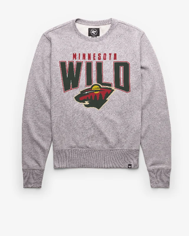 Men’s stylish camo hoodie-MINNESOTA WILD TEAM ELEMENTS ARCH '47 HEADLINE CREW