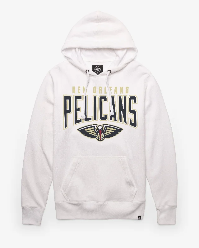 Men’s cozy grey pullover-NEW ORLEANS PELICANS TEAM ELEMENTS ARCH '47 HEADLINE HOOD