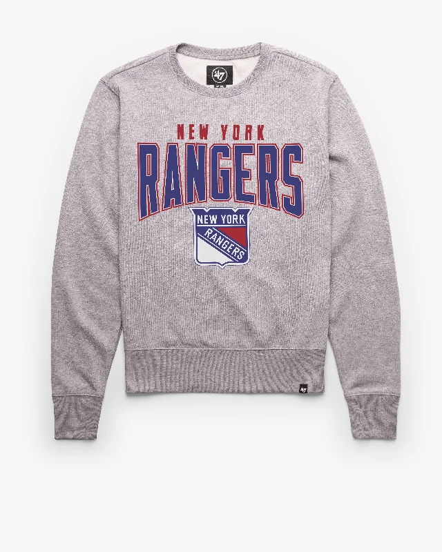 Men’s warm street hoodie-NEW YORK RANGERS TEAM ELEMENTS ARCH '47 HEADLINE CREW