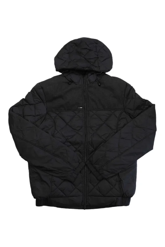 Men's polar fleece jackets-Nobis Men's Elroy Quilted Hooded Jacket