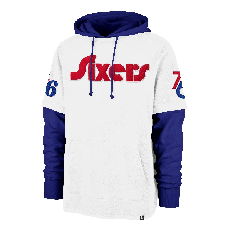 Hoodie with bold stitching men-PHILADELPHIA 76ERS CITY EDITION TRIFECTA '47 SHORTSTOP HOOD