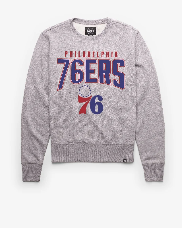 Hoodie with urban logo men-PHILADELPHIA 76ERS TEAM ELEMENTS ARCH '47 HEADLINE CREW