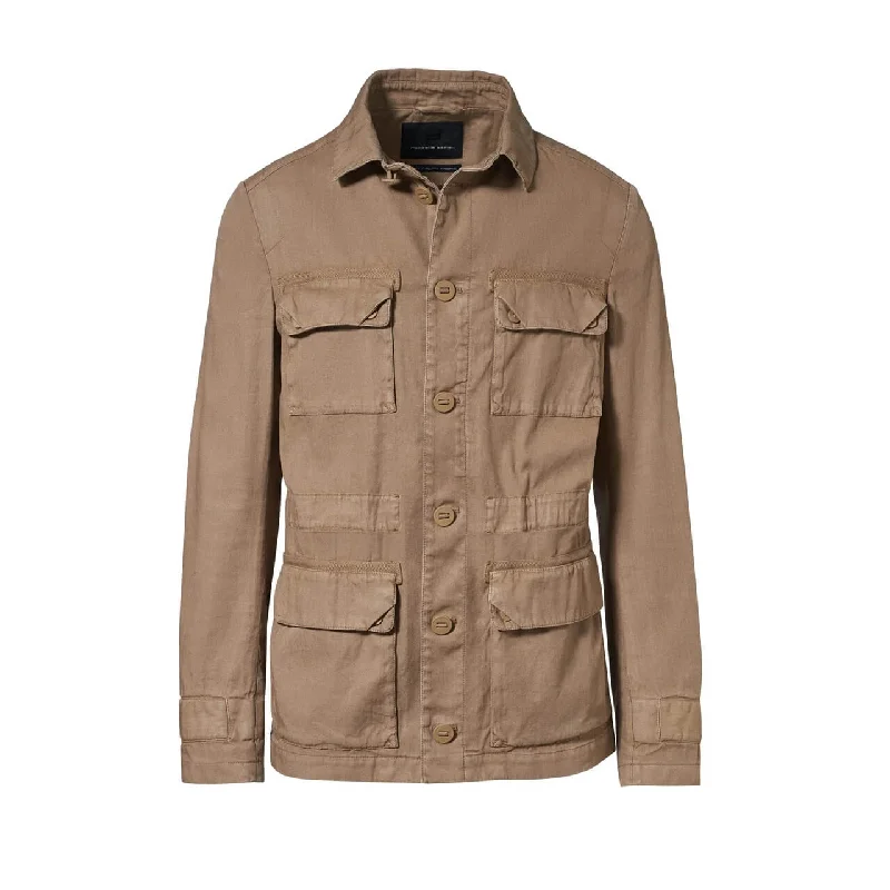 Men's insulated rain jackets-Porsche Design Men's Dust Dune Garment Dye Field Jacket