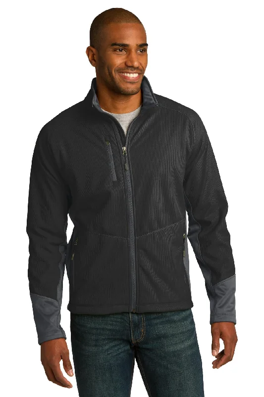 Men's structured trench jackets-Port Authority Vertical Soft Shell Jacket. J319