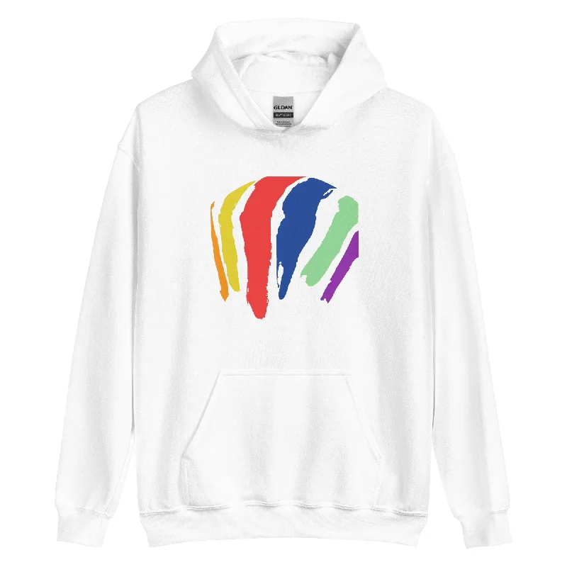 Hoodie for evening adventures men-Rainbow Swash Hoodie - Dorchester, MA | Mens & Womens Graphic Sweatshirt