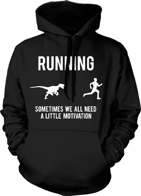 Men’s cozy sporty hoodie-Running, We All Need A Little Motivation Hoodie