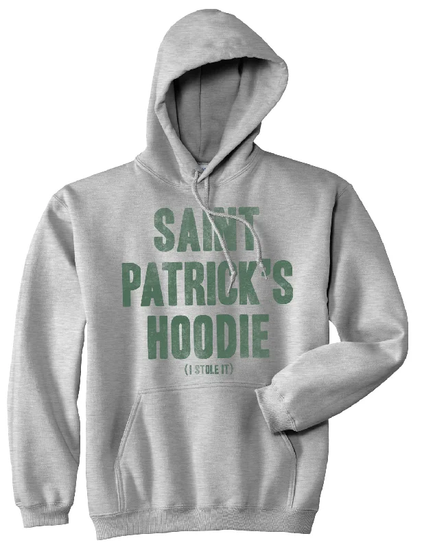 Men’s soft urban hoodie-Saint Patricks Day Hoodie Funny I Stole It Lucky Irish Hilarious St SweatShirt