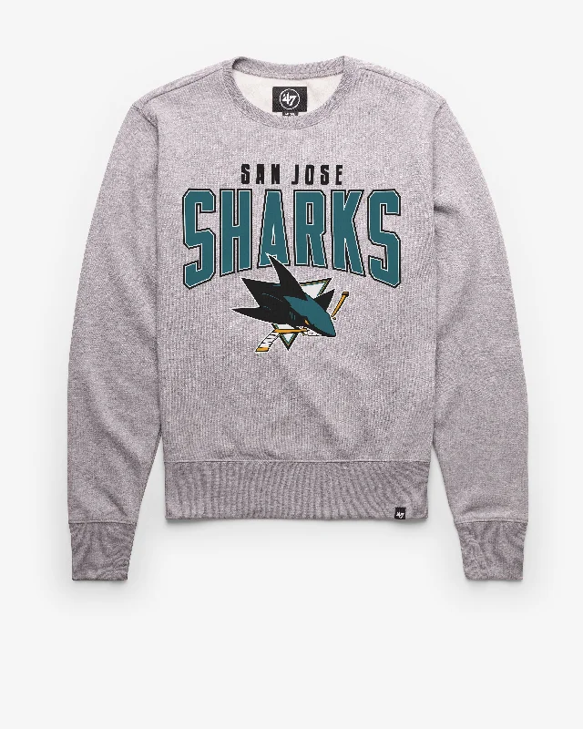 Men’s slim sport pullover-SAN JOSE SHARKS TEAM ELEMENTS ARCH '47 HEADLINE CREW