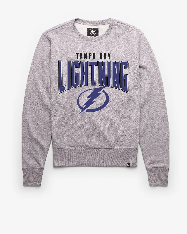 Men’s sleek grey pullover-TAMPA BAY LIGHTNING TEAM ELEMENTS ARCH '47 HEADLINE CREW