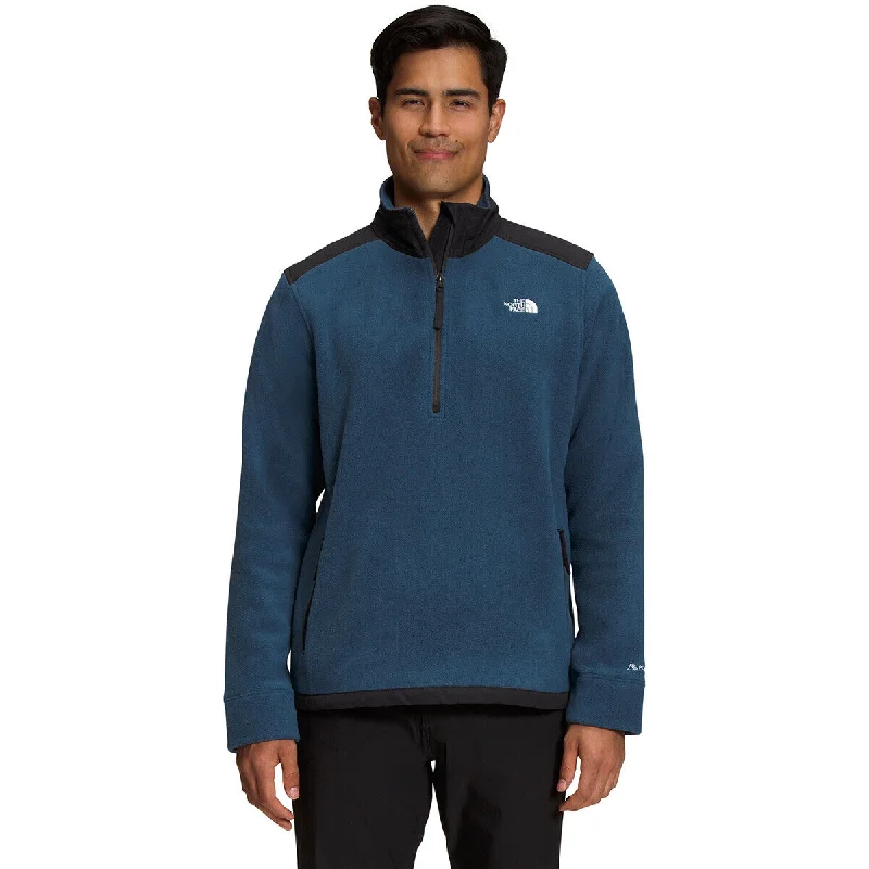 Men's velour fleece jackets-The North Face Alpine Polartec NF0A7UJ8MPF Men's Shady Blue Fleece Jacket NCL16