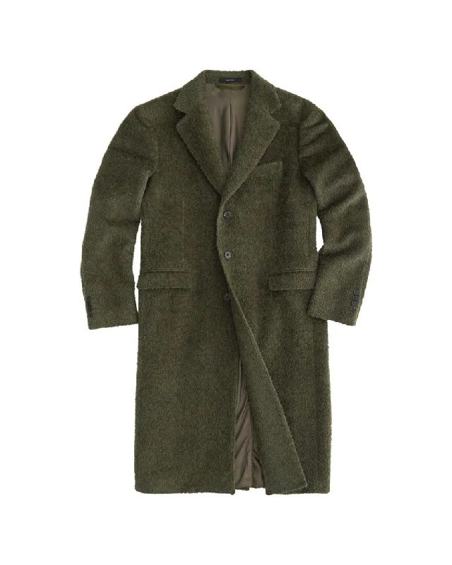 Men's silky fleece jackets-Todd Snyder Alpaca & Wool-Blend Coat