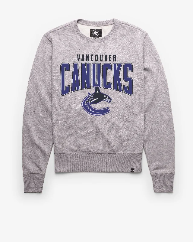 Men’s comfy sporty hoodie-VANCOUVER CANUCKS TEAM ELEMENTS ARCH '47 HEADLINE CREW