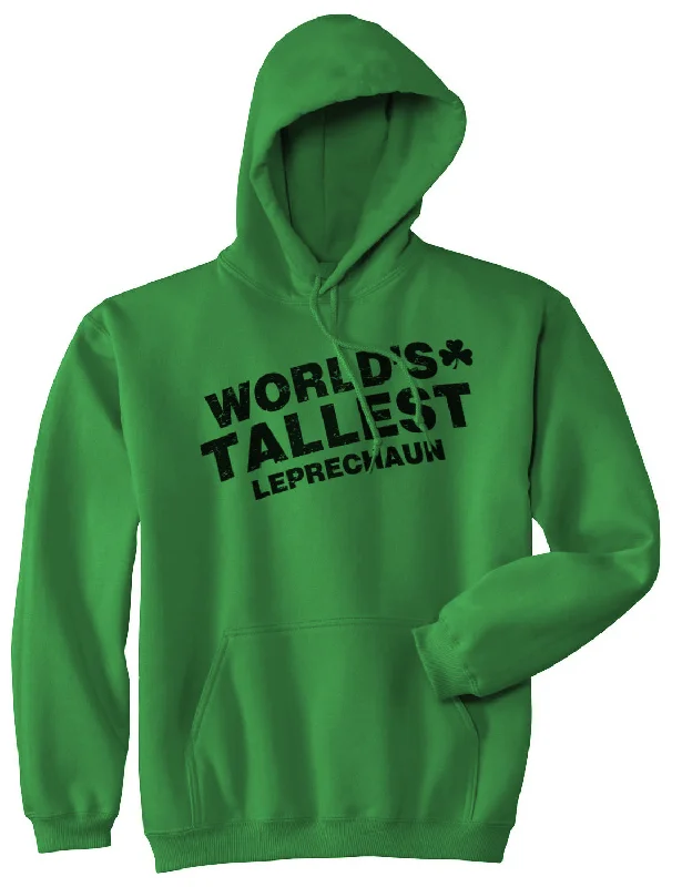 Men’s comfy grey hoodie-World's Tallest Leprechaun Hoodie